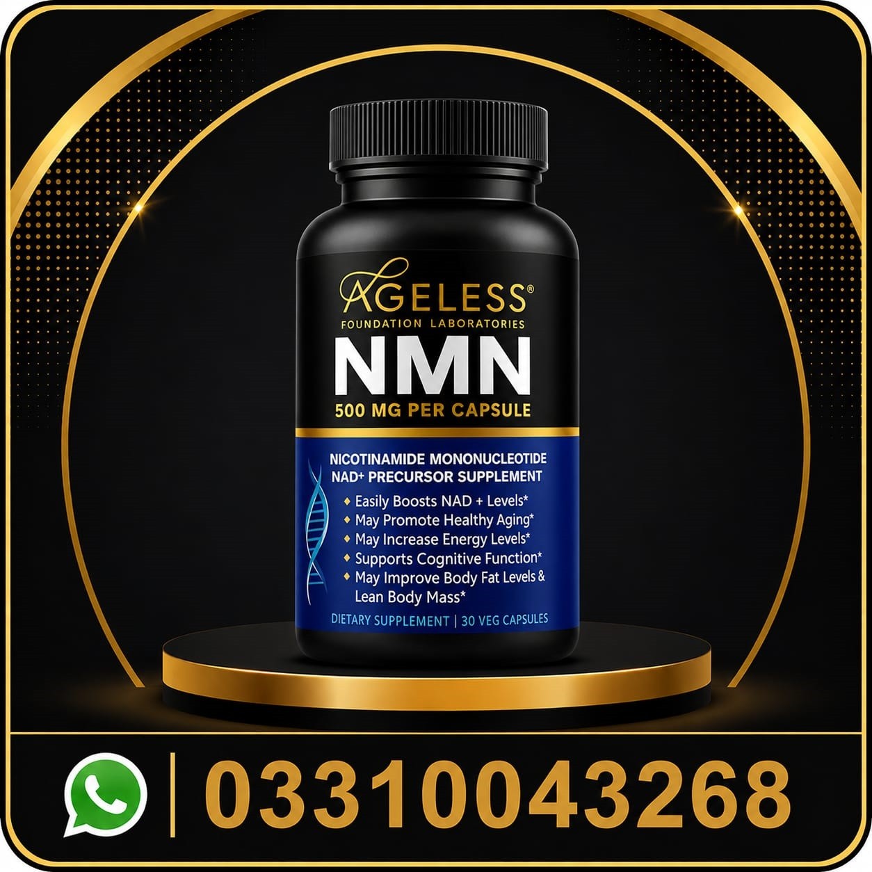 ageless foundation laboratories nmn 500 mg 30 veg capsules ageless foundation laboratories nmn 500 mg 30 veg capsules