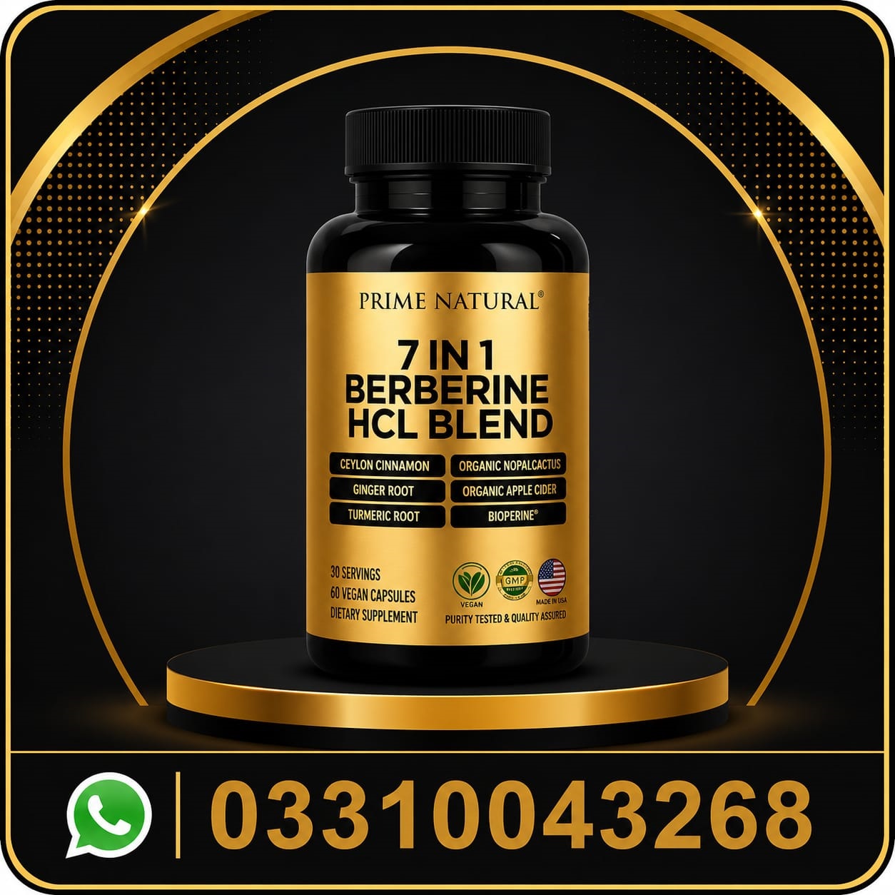 7 In 1 Berberine HCL Capsules For Daily Metabolic And Digestive Support | 03310043268 7 In 1 Berberine HCL Capsules For Daily Metabolic And Digestive Support | 03310043268